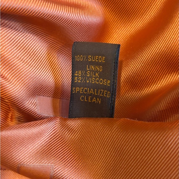 Tod's Leather Women Tan Lightweight Suede Jacket with Asymmetrical Design - Picture 7 of 14